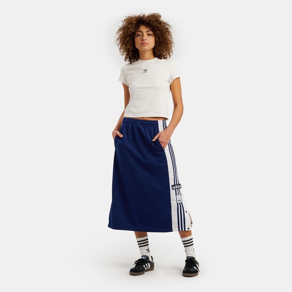 adidas Dresses & Skirts - Adicolor Adibreak Midi Skirt (Adidas Track Skirt) NEW - Navy Blue - Size M